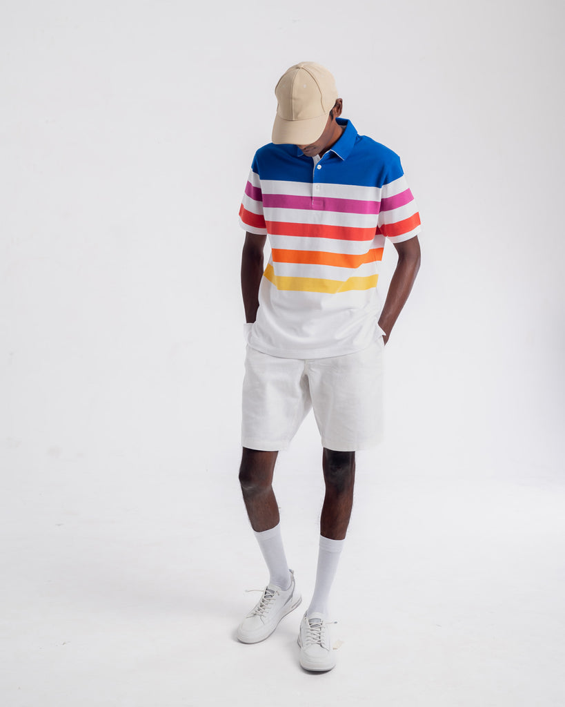 Aire Stripes - Men's Striped Polo T-Shirts Classic & Comfortable